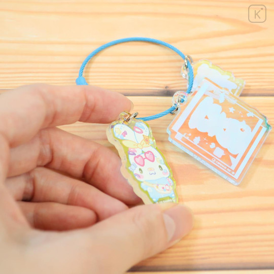 Japan Sanrio Wire Key Ring Charm Keychain - Cinnamoroll : Aurora Decora-chic - 2