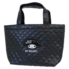 Japan Sanrio Quilted Mini Tote Bag - My Melody : Monochrome