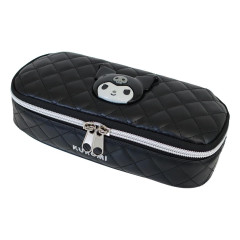 Japan Sanrio Full Open Pouch - Kuromi : Monochrome
