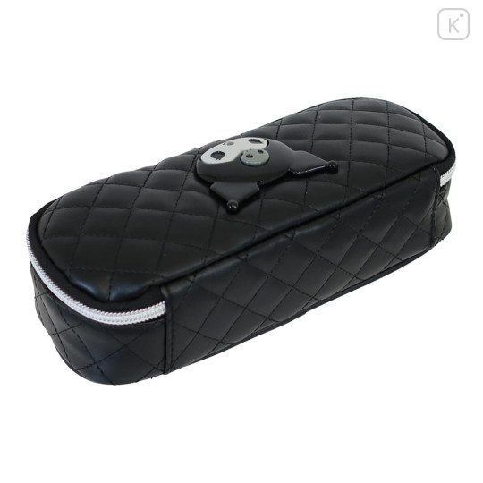 Japan Sanrio Full Open Pouch - Kuromi : Monochrome - 2