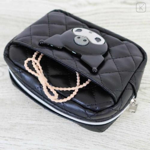 Japan Sanrio Cosmetic Pouch - Kuromi : Monochrome - 4
