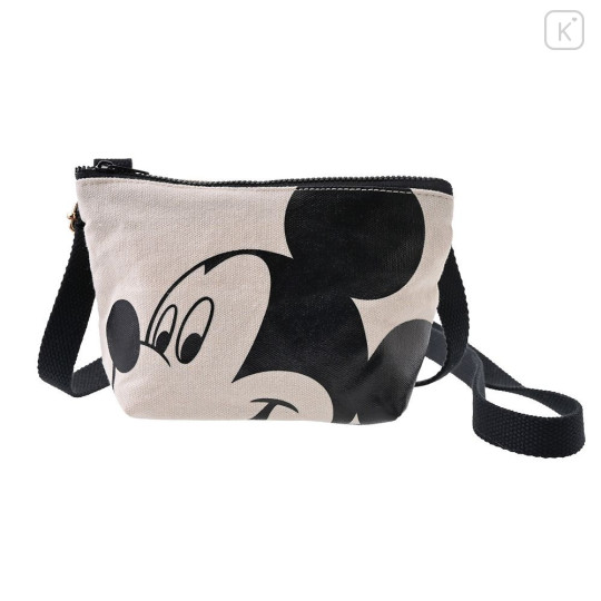 Japan Disney Store Pochette Crossbody Shoulder Bag - Mickey : Canvas Hands-Free Goods - 1