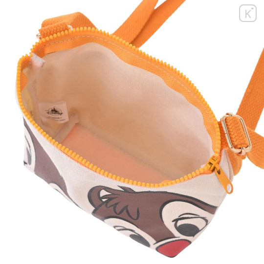 Japan Disney Store Pochette Crossbody Shoulder Bag - Chip & Dale : Canvas Hands-Free Goods - 3