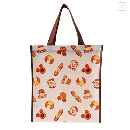 Japan Disney Store Laminated Woven PP Eco Shopping Bag - Mickey : Mickey's Bakery Fluffy Bread Time - 3