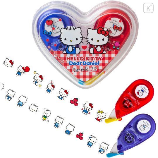Japan Sanrio Plus Deco Rush Heart Case Set - Dear Daniel & Hello Kitty : 10mm - 1