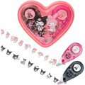 Japan Sanrio Plus Deco Rush Heart Case Set - Kuromi & My Melody : 10mm - 1