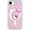 Japan Sanrio Camera Frame iPhone 17e / 16e MagSafe Case - Hello Kitty : Face Pink Glitter - 1
