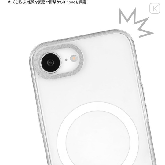 Japan Sanrio Camera Frame iPhone 17e / 16e MagSafe Case - Hello Kitty : Face Pink Glitter - 7