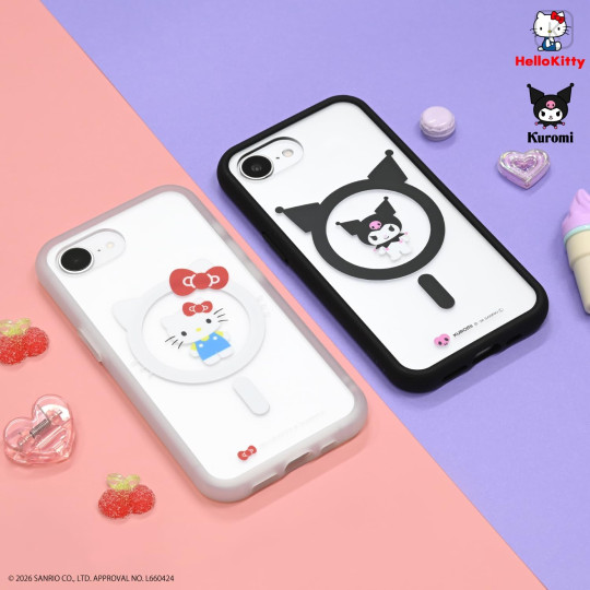 Japan Sanrio IIIIfit Plump Frame iPhone 17e / 16e MagSafe Case - Hello Kitty : Classic - 6