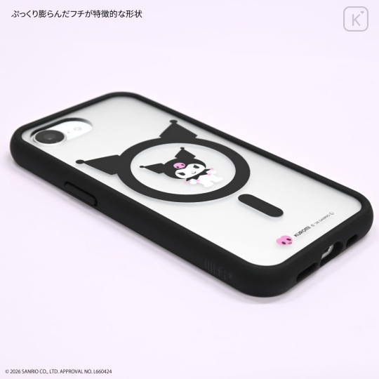 Japan Sanrio IIIIfit Plump Frame iPhone 17e / 16e MagSafe Case - Kuromi : Classic - 4