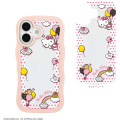 Japan Sanrio Clear Wavy Frame iPhone 17 Case - Hello Kitty & Tiny Chum : Balloon Sky - 2