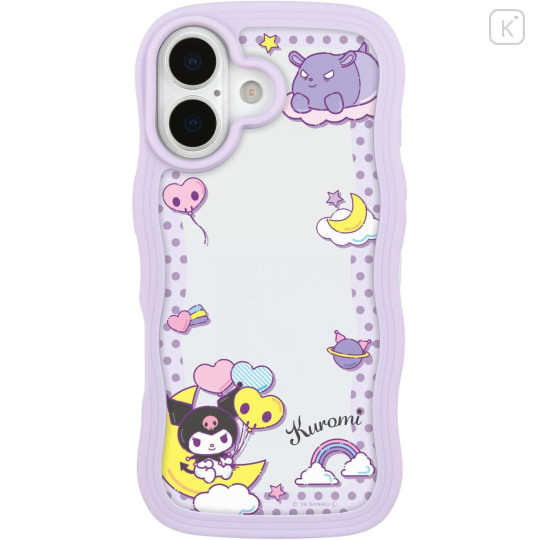 Japan Sanrio Clear Wavy Frame iPhone 17 Case - Kuromi : Balloon Sky - 1