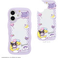 Japan Sanrio Clear Wavy Frame iPhone 17 Case - Kuromi : Balloon Sky - 2