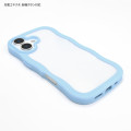 Japan Peanuts Clear Wavy Frame iPhone 17 Case - Snoopy : On Phone Light Blue - 4