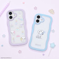 Japan Peanuts Clear Wavy Frame iPhone 17 Case - Snoopy : On Phone Light Blue - 7