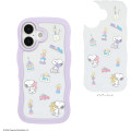Japan Peanuts Clear Wavy Frame iPhone 17 Case - Snoopy : Fun Light Purple - 2