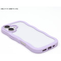 Japan Peanuts Clear Wavy Frame iPhone 17 Case - Snoopy : Fun Light Purple - 4