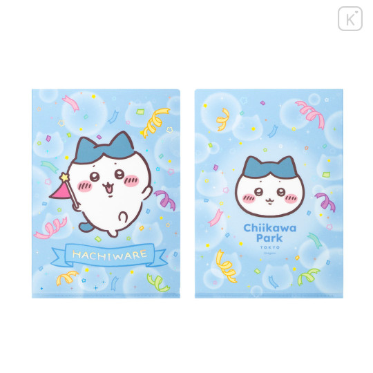 Japan Chiikawa A4 Clear File - Hachiware : Chiikawa Park Flag - 3