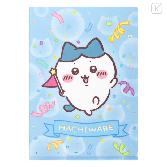 Japan Chiikawa A4 Clear File - Hachiware : Chiikawa Park Flag - 4