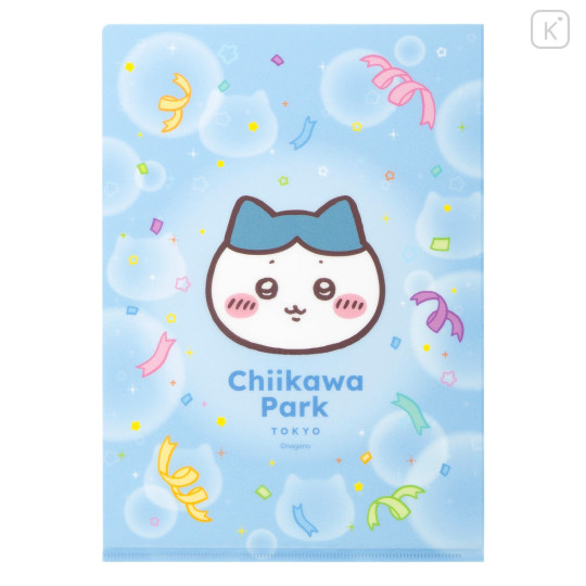 Japan Chiikawa A4 Clear File - Hachiware : Chiikawa Park Flag - 5