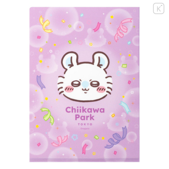 Japan Chiikawa A4 Clear File - Momonga : Chiikawa Park Flag - 5