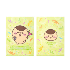 Japan Chiikawa A4 Clear File - Kurimanju : Chiikawa Park Flag