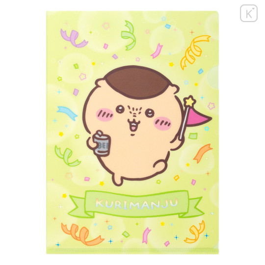 Japan Chiikawa A4 Clear File - Kurimanju : Chiikawa Park Flag - 4