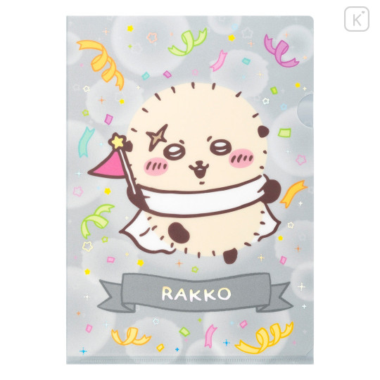 Japan Chiikawa A4 Clear File - Rakko : Chiikawa Park Flag - 4