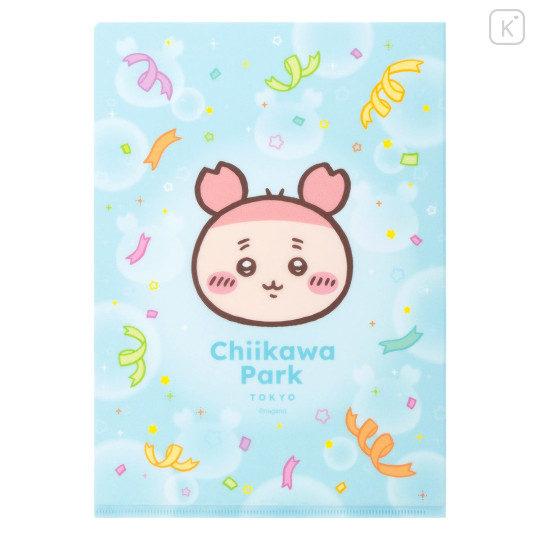 Japan Chiikawa A4 Clear File - Furuhonya Kani-chan : Chiikawa Park Flag - 5