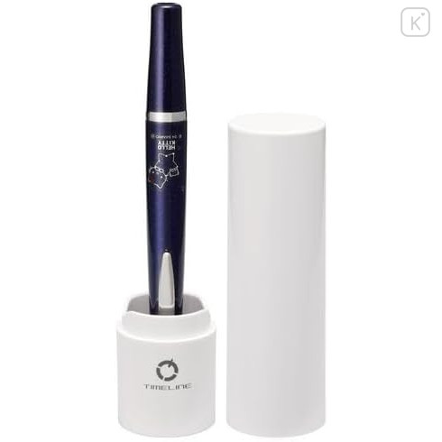 Japan Sanrio Timeline Ballpoint Pen - Hello Kitty : 50th Anniversary Star Glitter Blue - 4