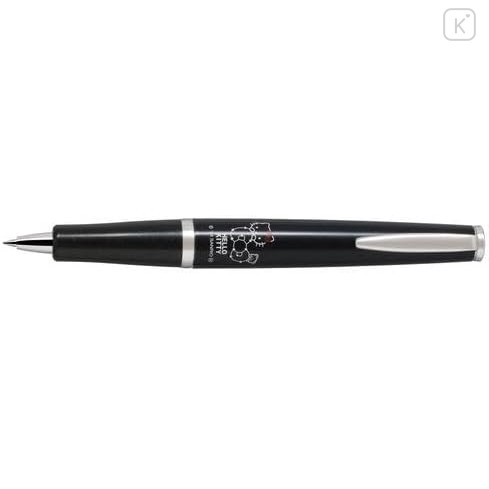 Japan Sanrio Timeline Ballpoint Pen - Hello Kitty : 50th Anniversary Ribbon Glitter Black - 2