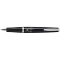 Japan Sanrio Timeline Ballpoint Pen - Hello Kitty : 50th Anniversary Ribbon Glitter Black - 2