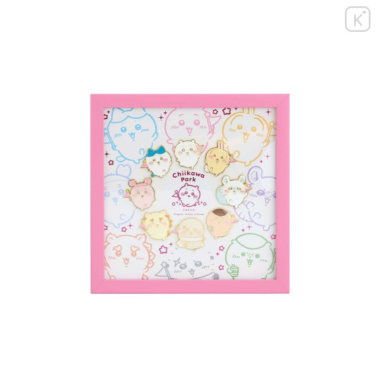 Japan Chiikawa Pin Badge Set with Picture Frame - Characters : Chiikawa Park - 1