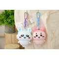 Japan Chiikawa Silicone Pouch Keychain with Candy - Hachiware : Chiikawa Park 3D Mascot - 3