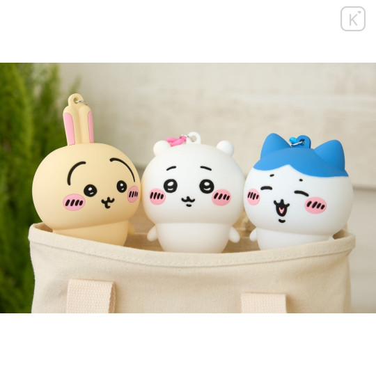 Japan Chiikawa Silicone Pouch Keychain with Candy - Usagi : Chiikawa Park 3D Mascot - 4