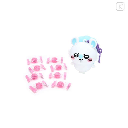 Japan Chiikawa Silicone Pouch Keychain with Candy - Momonga : Chiikawa Park 3D Mascot - 8
