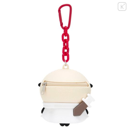 Japan Chiikawa Silicone Pouch Keychain with Candy - Rakko : Chiikawa Park 3D Mascot - 7