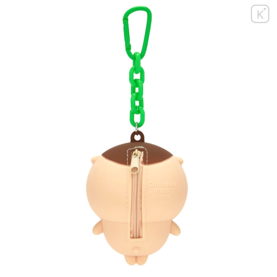 Japan Chiikawa Silicone Pouch Keychain with Candy - Kuri Manju : Chiikawa Park 3D Mascot - 7