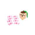 Japan Chiikawa Silicone Pouch Keychain with Candy - Kuri Manju : Chiikawa Park 3D Mascot - 8