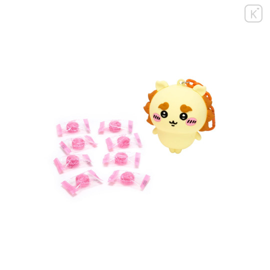 Japan Chiikawa Silicone Pouch Keychain with Candy - Shisa : Chiikawa Park 3D Mascot - 8