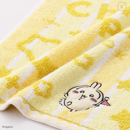 Japan Chiikawa Face Towel - Usagi : Chiikawa Park Stripe Star - 2