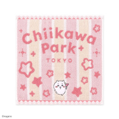 Japan Chiikawa Jacquard Mini Towel Handkerchief - Chiikawa : Chiikawa Park Stripe Star