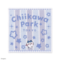 Japan Chiikawa Jacquard Mini Towel Handkerchief - Hachiware : Chiikawa Park Stripe Star