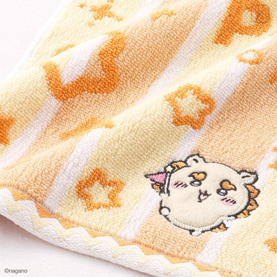 Japan Chiikawa Jacquard Mini Towel Handkerchief - Shisa : Chiikawa Park Stripe Star - 2