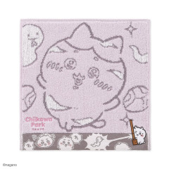 Japan Chiikawa Mini Towel Handkerchief - Chiikawa & Hachiware : Chiikawa Park Scene Snake Shioma