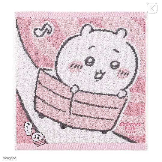 Japan Chiikawa Jacquard Wash Towel - Chiikawa : Alarm Clock Corridor Pink - 1