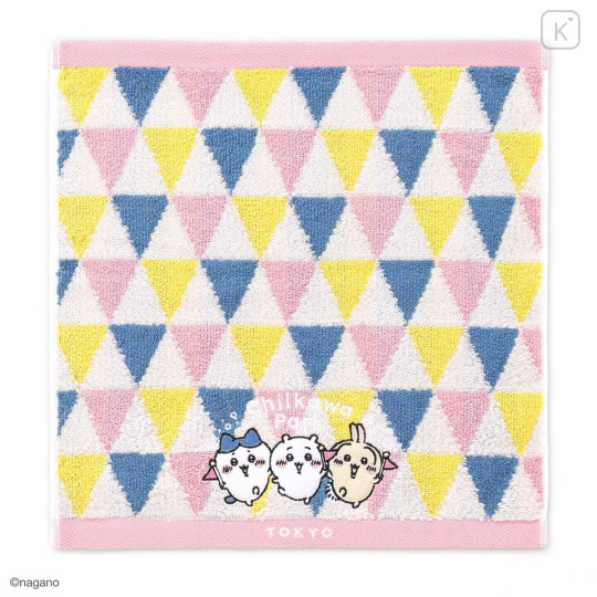 Japan Chiikawa Jacquard Wash Towel - Chiikawa & Hachiware & Usagi : Triangle Colorful - 1