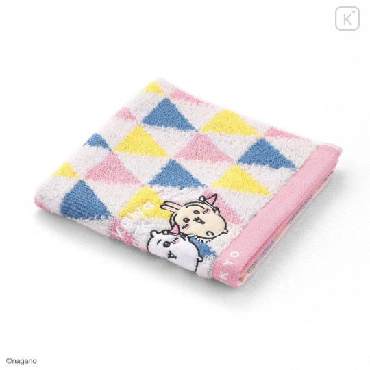 Japan Chiikawa Jacquard Wash Towel - Chiikawa & Hachiware & Usagi : Triangle Colorful - 2