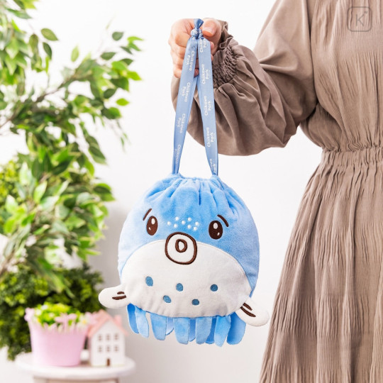 Japan Chiikawa Face Drawstring Bag - Pufferfish : Chiikawa Park - 3