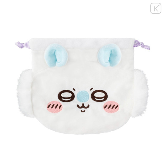 Japan Chiikawa Face Drawstring Bag - Momonga : Chiikawa Park - 1